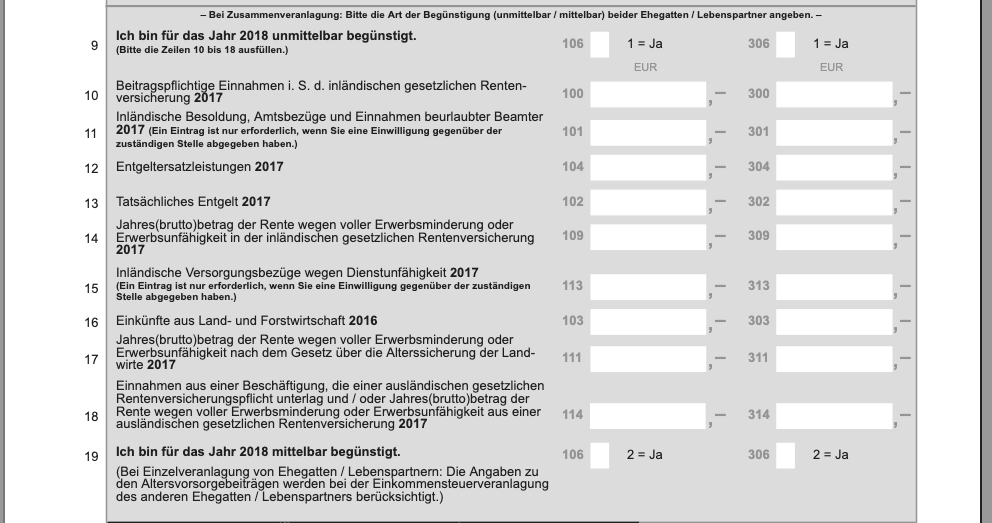 Steuererklärung rentner 2018